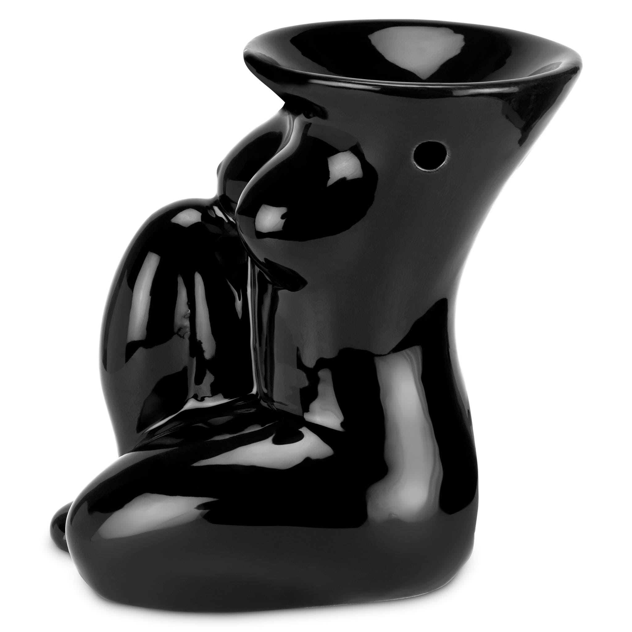 Kneeling Female Silhouette Body Wax & Oil Warmer - Black 5010792486482 only5pounds-com