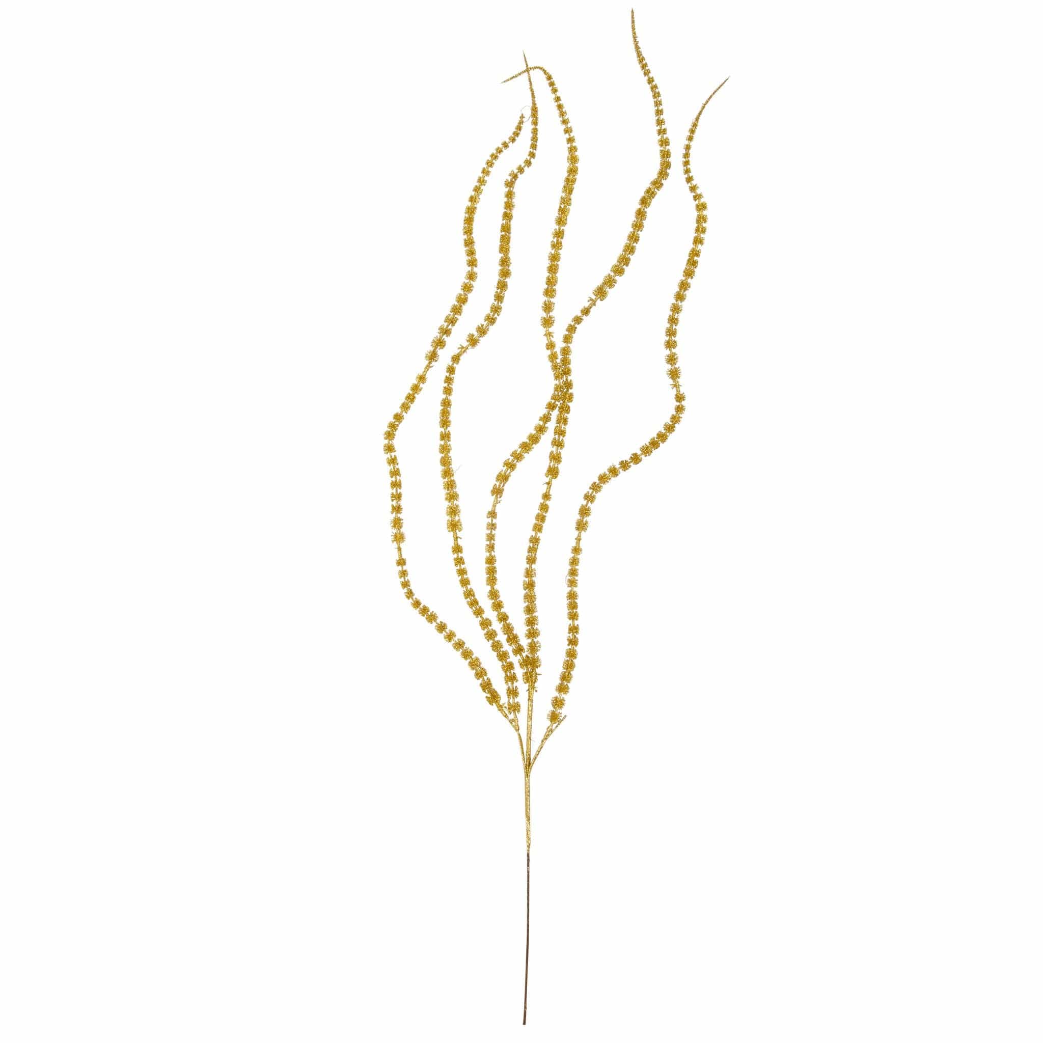 Artificial Glitter Gold Hanging Vine - 127 x 40cm 5056055375872 only5pounds-com