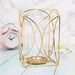 Gold Cut Out Candle Lantern - 15cm x 15cm x 24cm 5010792477671 only5pounds-com