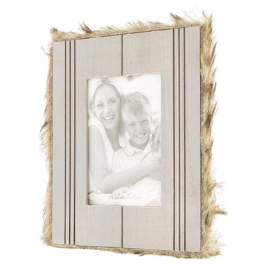 Photo Frame With Faux Fur - Grey 8718226905444 only5pounds-com