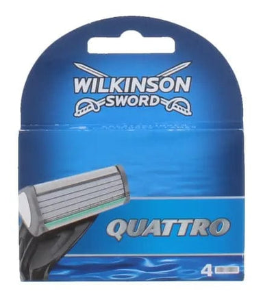 Wilkinson Sword Quattro Blades - 4pk 4027800012008 only5pounds-com