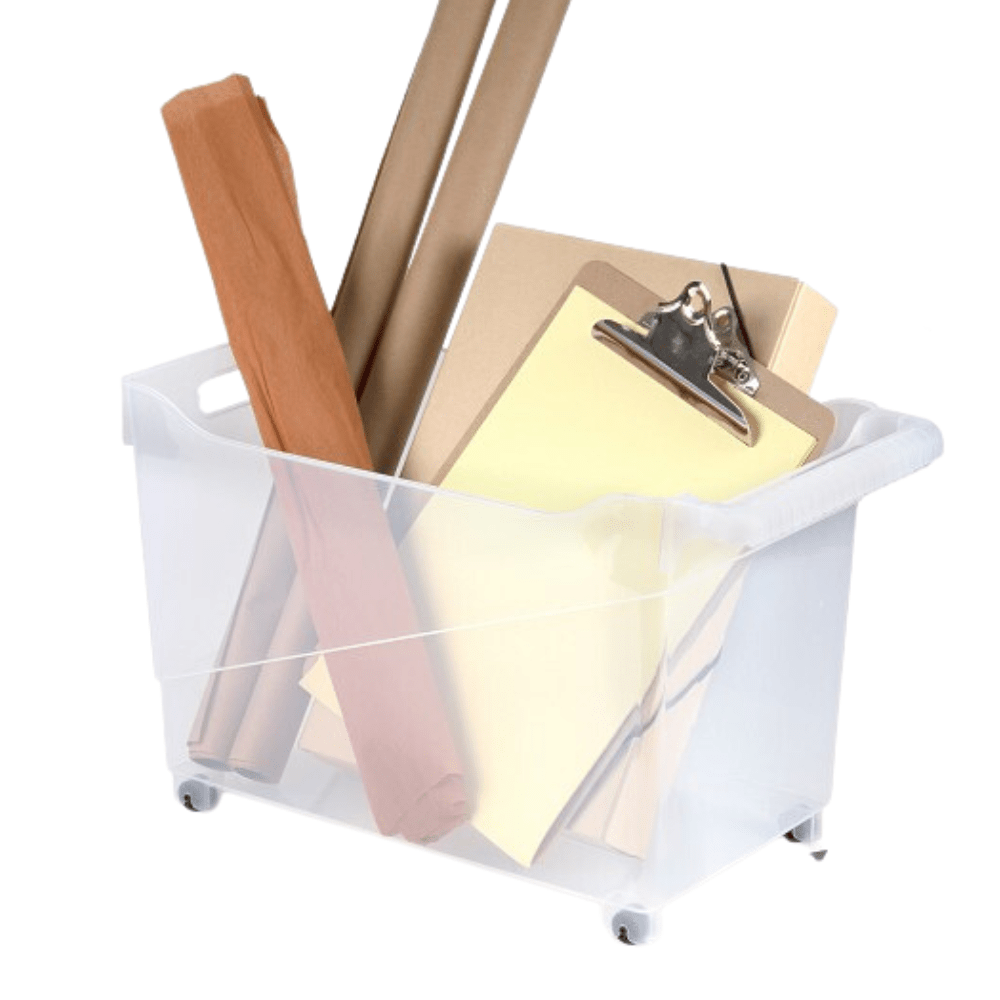 24cm Multi Function Storage Trolley - Assorted Colours Clear 8414926475743 only5pounds-com