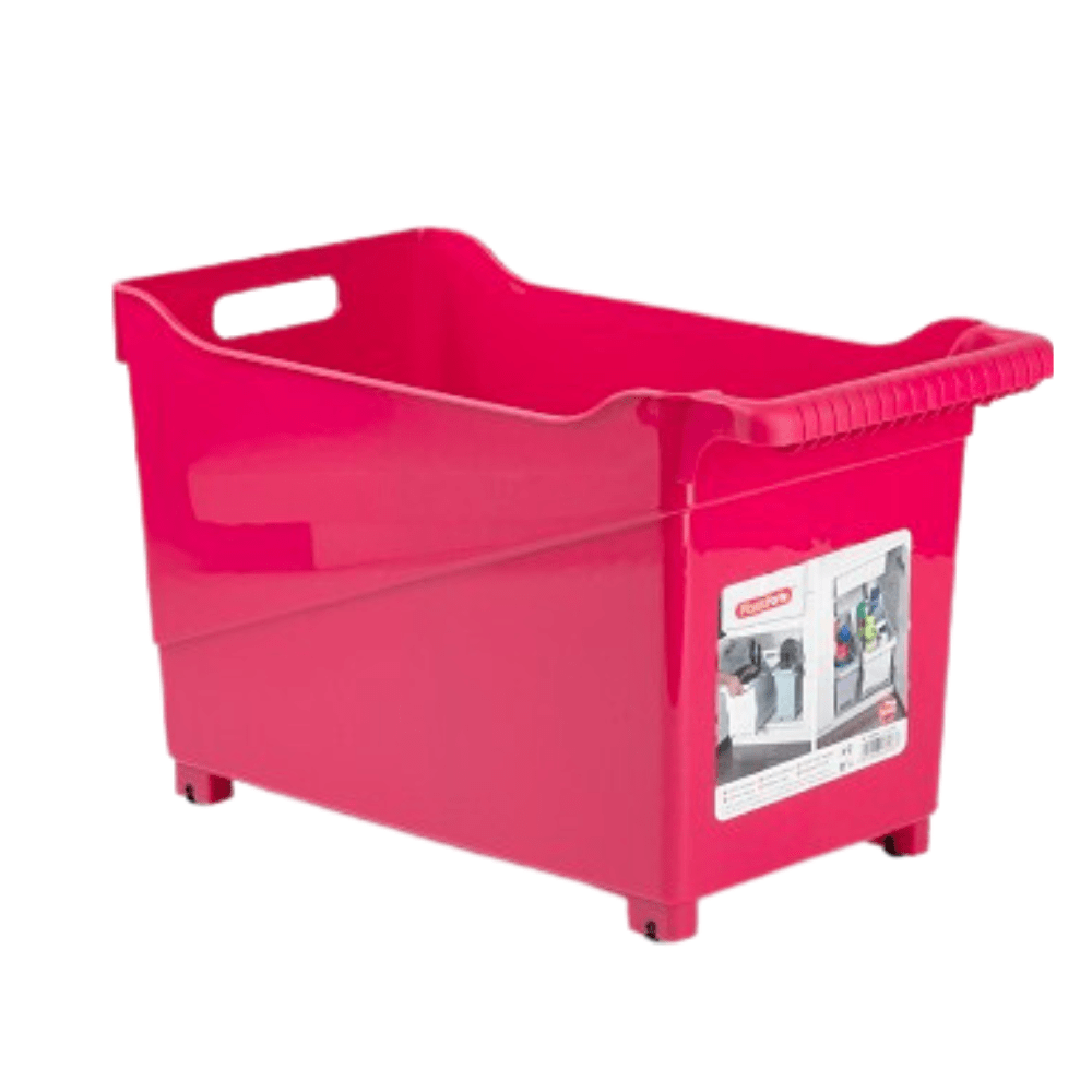 24cm Multi Function Storage Trolley - Assorted Colours Pink 8414926475767 only5pounds-com
