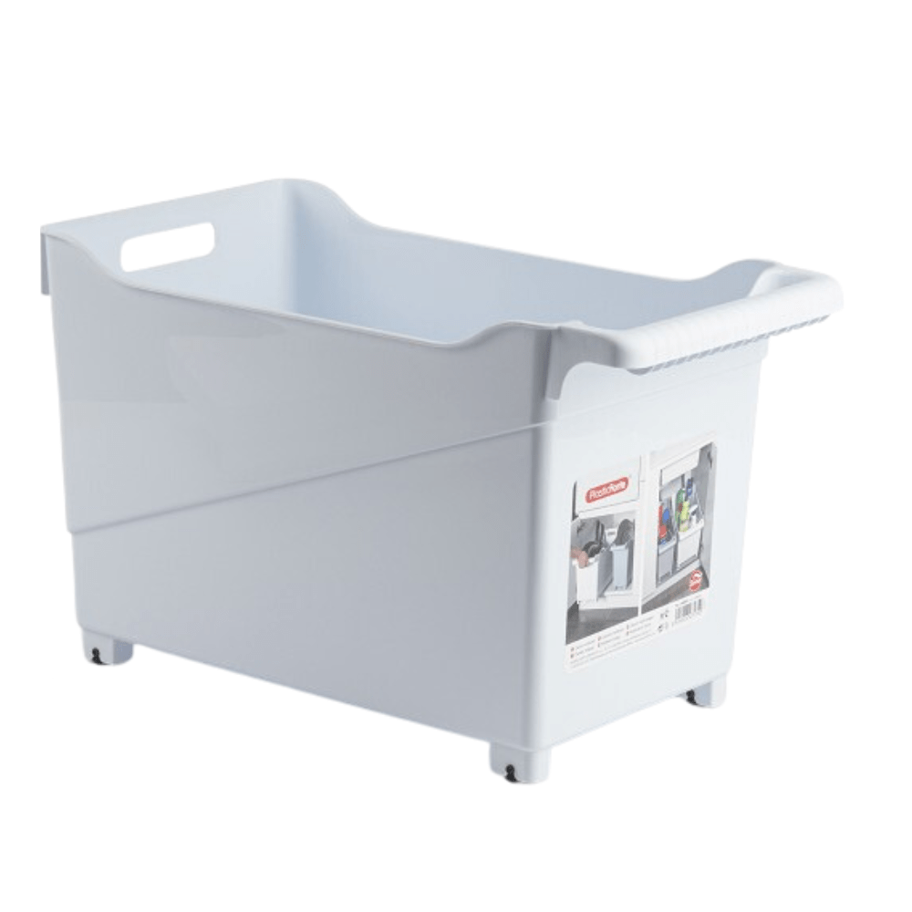 24cm Multi Function Storage Trolley - Assorted Colours White only5pounds-com
