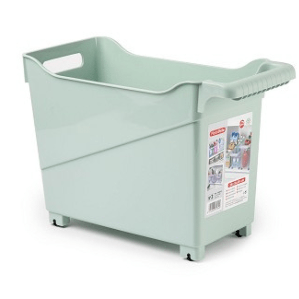 38cm Multi Function Storage Trolley - Assorted Colours Mint Green only5pounds-com