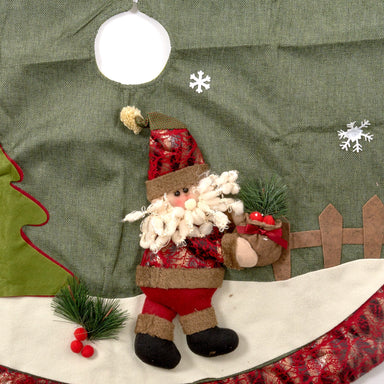 3D Figurine Christmas Velvet 105cm Tree Skirt 5056150211273 only5pounds-com