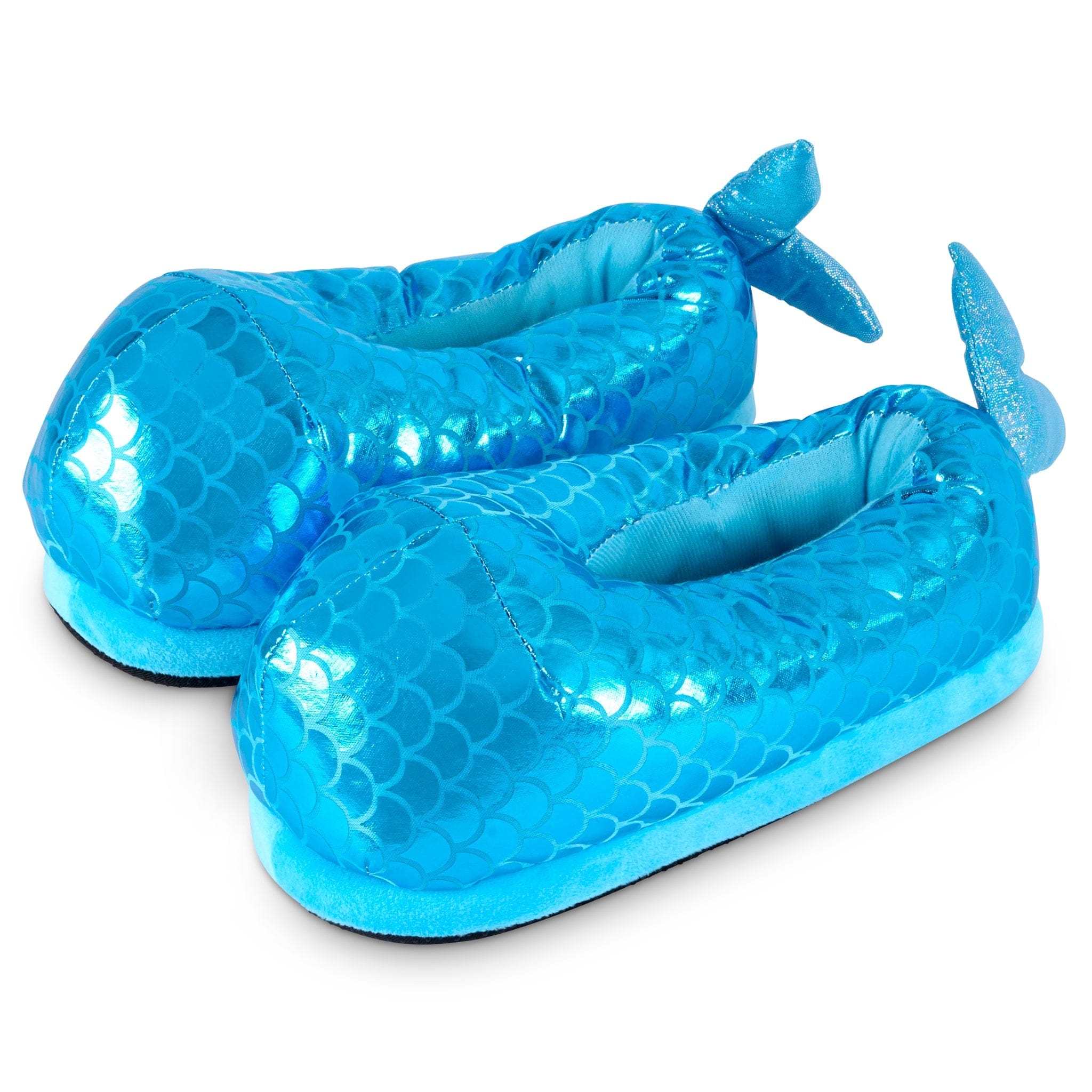 3D Padded Slippers Blue Mermaid - UK Size 2-6 only5pounds-com