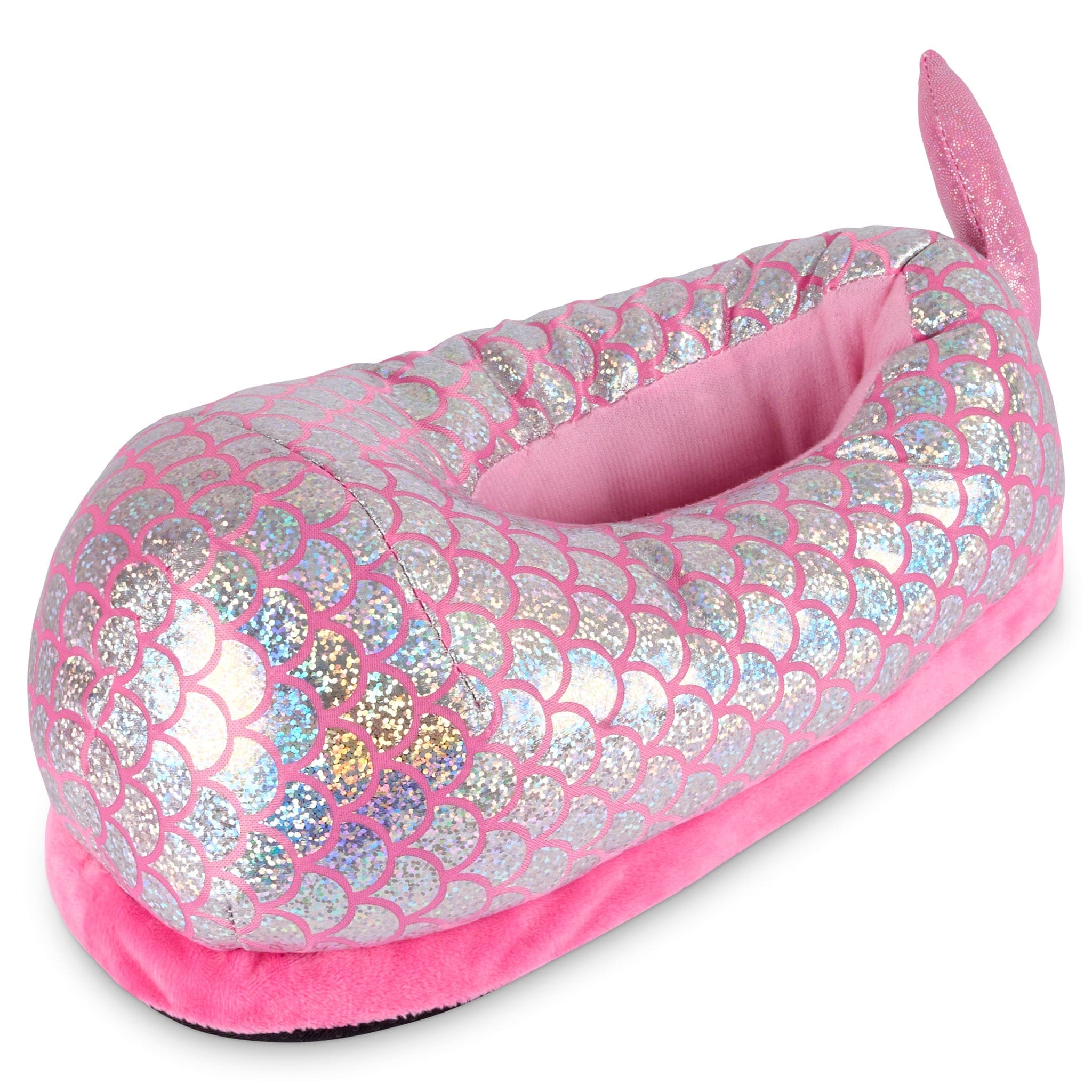 3D Padded Slippers Pink Mermaid - UK Size 2-6 only5pounds-com