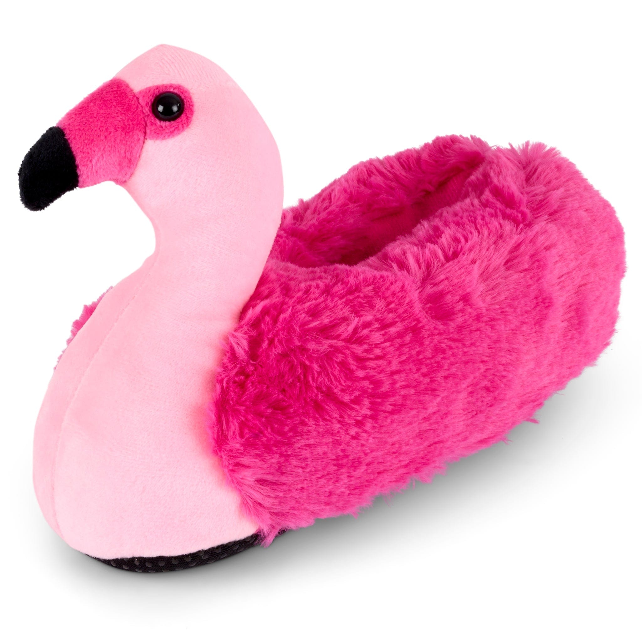 3D Plush Pink Flamingo Slippers - Size UK Kids 11 - 1Y only5pounds-com