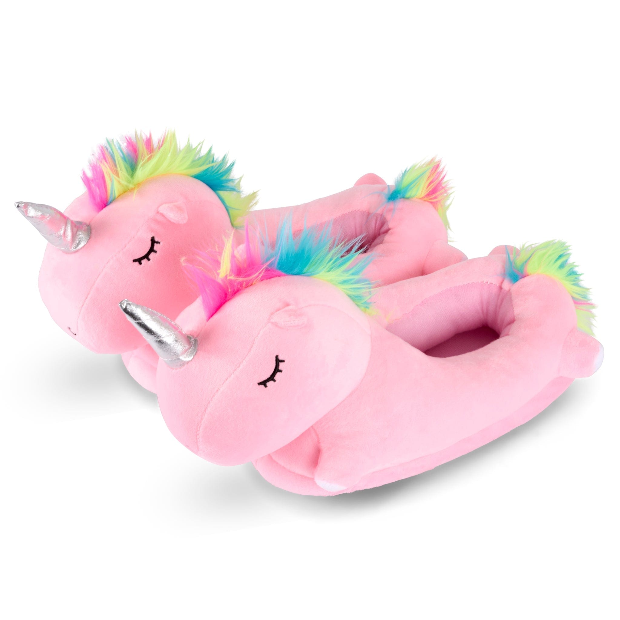 3D Plush Pink Unicorn Slippers - UK Size 2-6 only5pounds-com