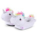 3D Plush White Unicorn Slippers - UK Size 2-6 only5pounds-com