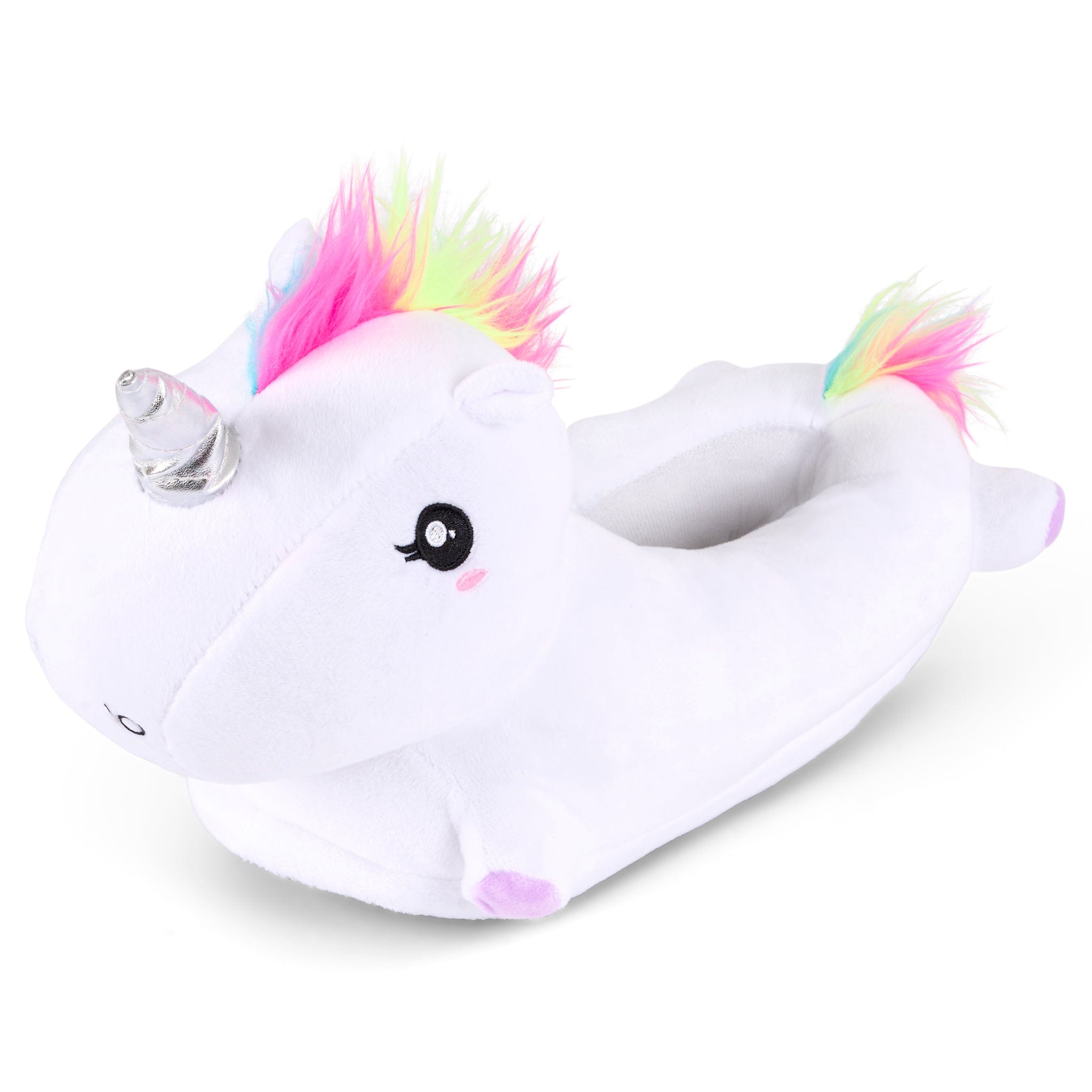 3D Plush White Unicorn Slippers - UK Size 2-6 only5pounds-com