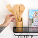 4Pcs Bamboo Essentials Kitchen Cooking Utensils With Utensils Holder 5056536103543 only5pounds-com