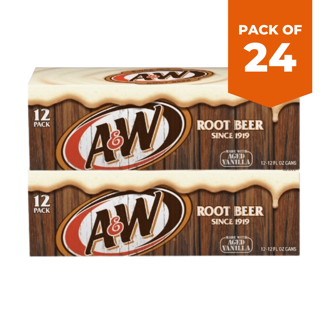 A&W Root Beer Soda 335ml Pack of 24 only5pounds-com