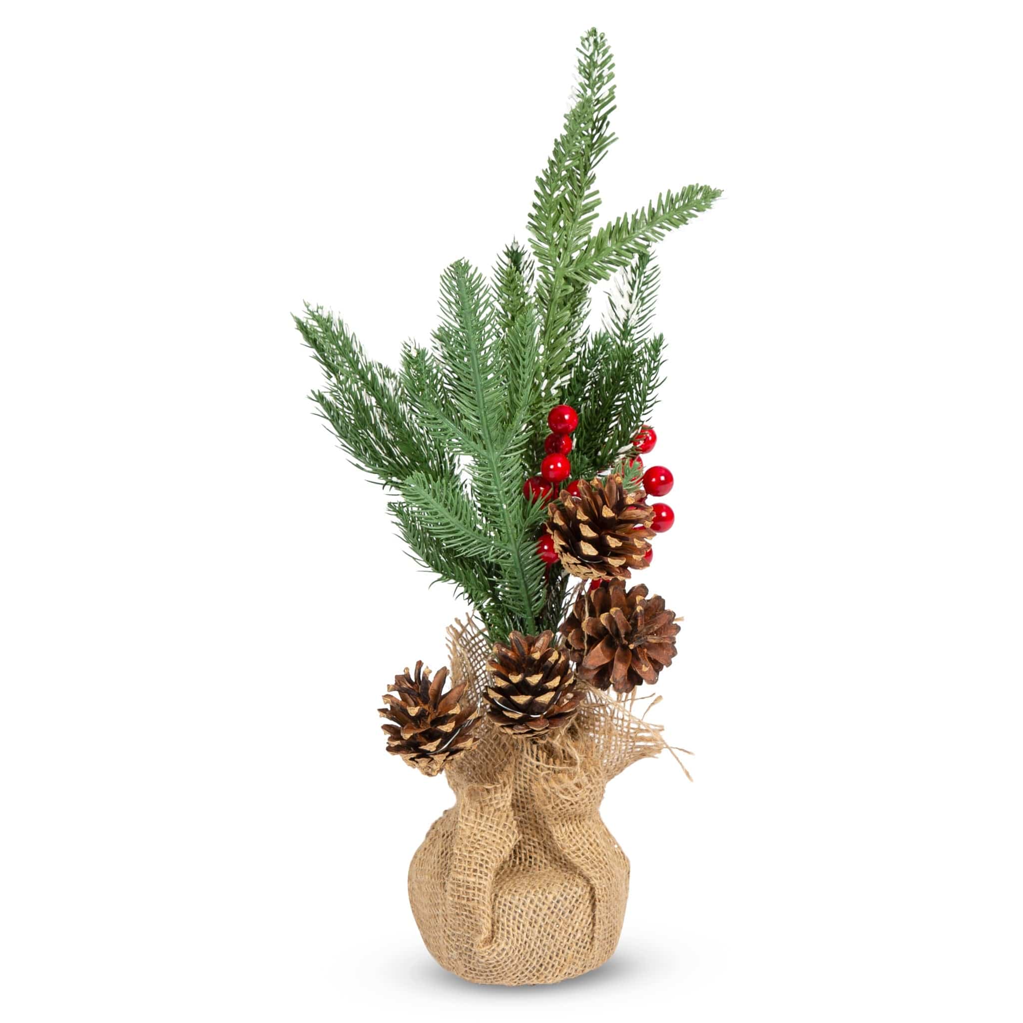 Artificial Pine Tree Christmas Bouquet Table Top Decoration - 45cm only5pounds-com