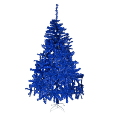 Blue Artificial Fir Tinsel Christmas Tree - 4-7ft only5pounds-com