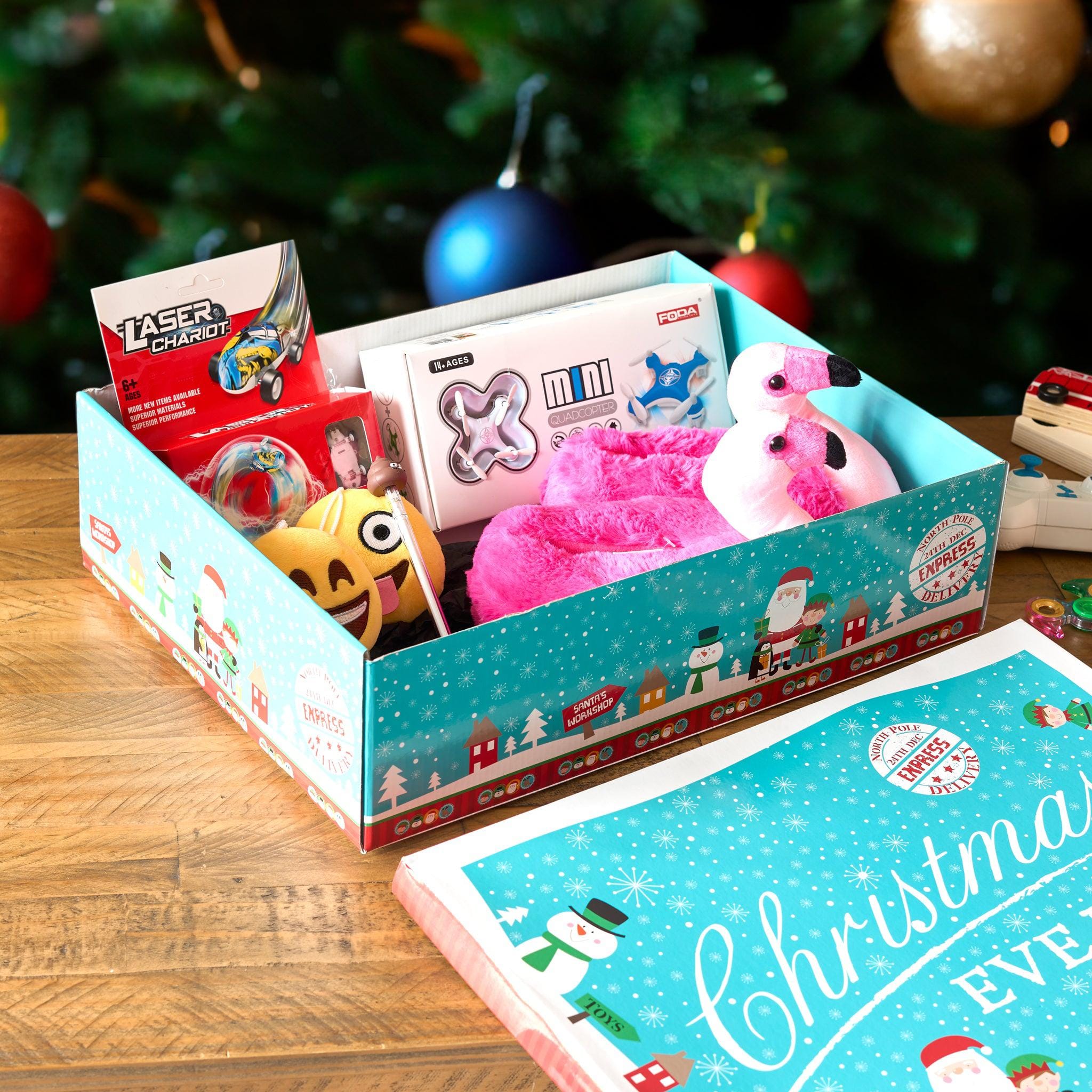 Blue Festive Character Christmas Eve Box - Assorted Sizes only5pounds-com