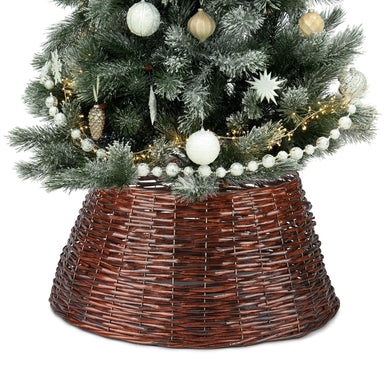 Brown Willow Christmas Tree Skirt - 2 Sizes only5pounds-com
