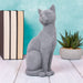 Cat Figurine - Grey Velvet - Sitting 5010792476575 only5pounds-com