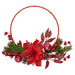 Christmas Poinsettia Bauble Wreath With Foliage  - 33cm only5pounds-com