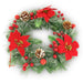 Christmas Poinsettia Door Wreath - 30cm only5pounds-com
