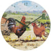 Cockerel & Hen Glass Clock - 30cm 5010792941769 only5pounds-com