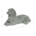 Dachshund Figurine - Grey Velvet - Lying 5010792476568 only5pounds-com