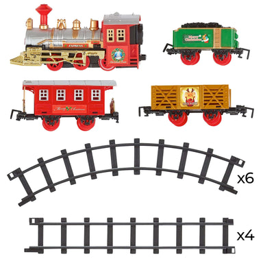 Deluxe 14-Piece Battery-Operated Christmas Train Set 5050565207340 only5pounds-com