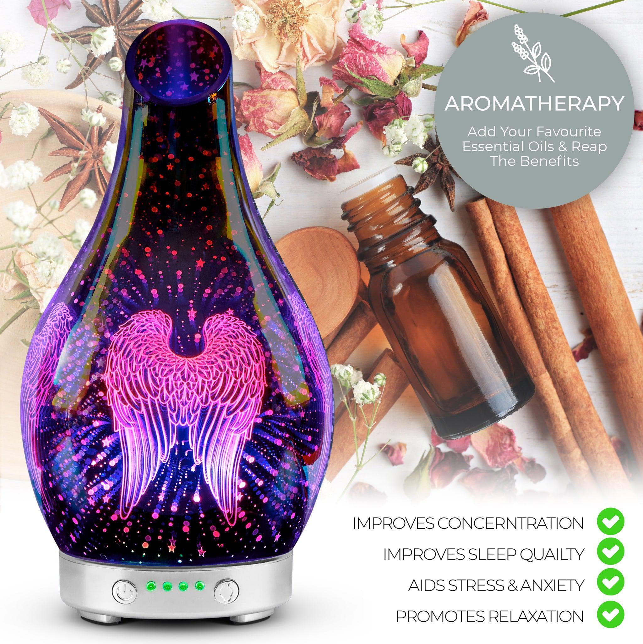 Desire Angel Wings Colour Changing Aroma Humidifier 5010792463827 only5pounds-com