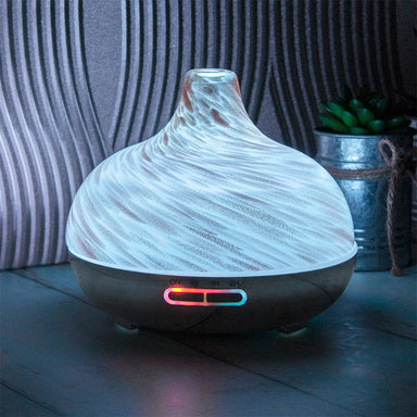 Desire Aroma Diffuser - Bluetooth Speaker - White Ripples 5010792460369 only5pounds-com