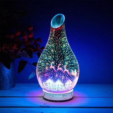 Desire Silver Santa Sleigh Colour Changing Aroma Humidifier 5010792519401 only5pounds-com