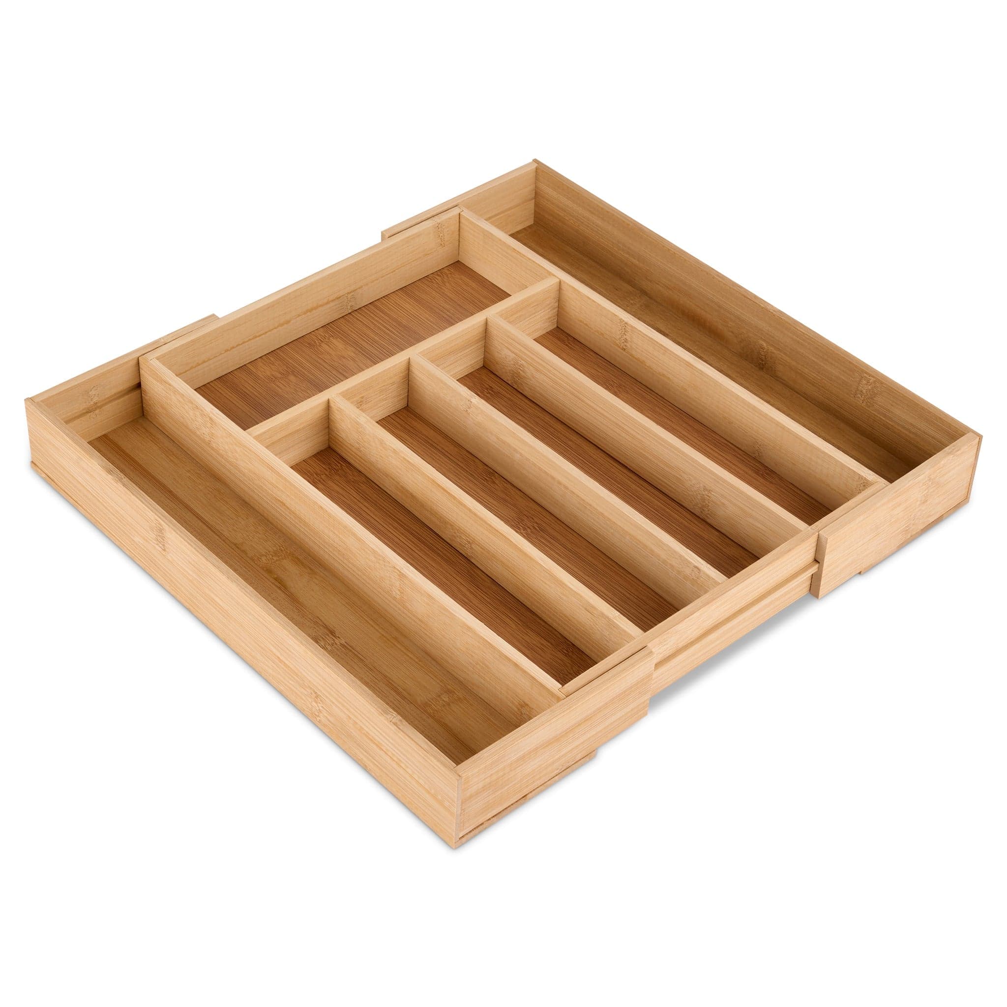 Expandable Bamboo Utensils Cutlery Tray 5056536103574 only5pounds-com