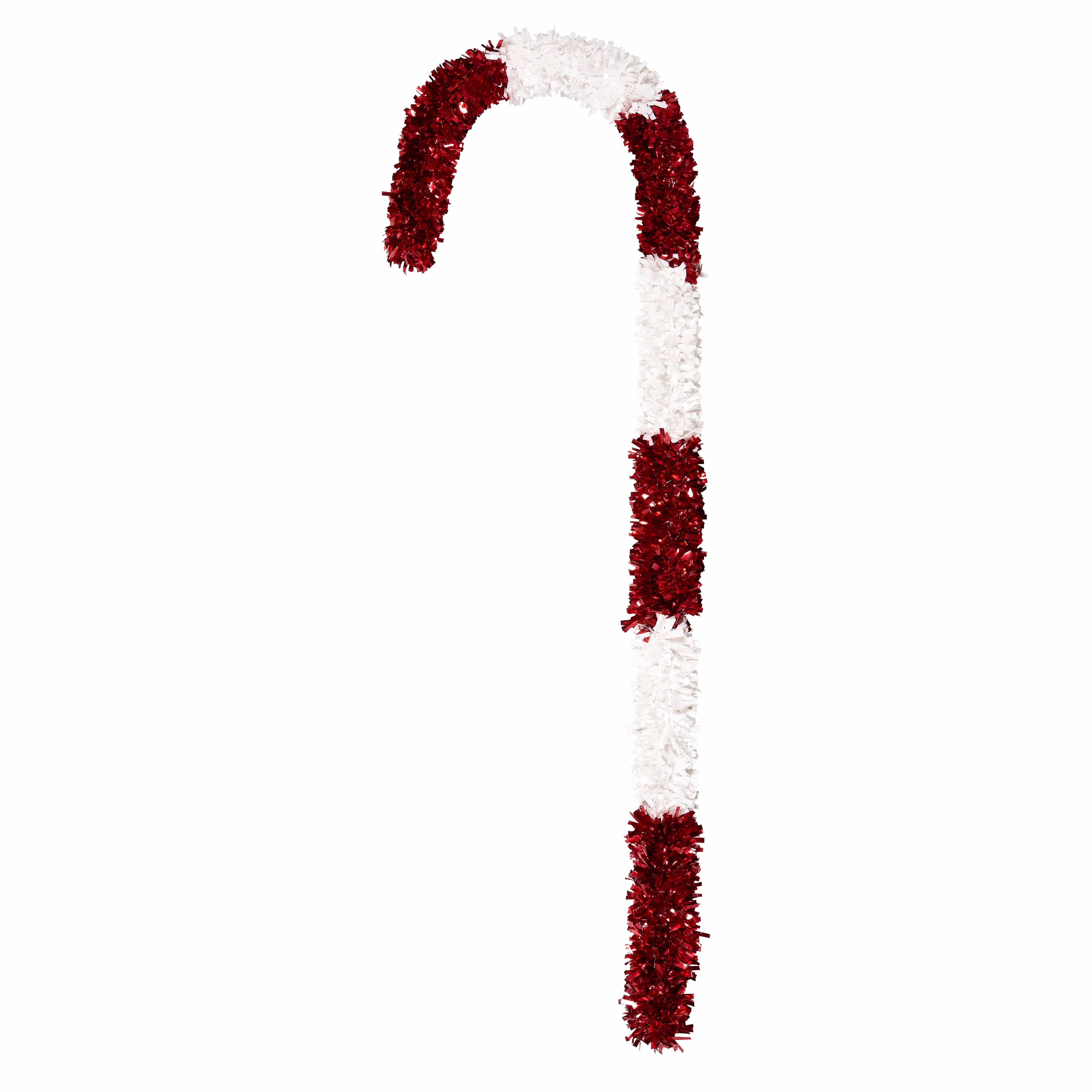 Extra Large Candy Cane Tinsel Christmas Decoration - 50"/120cm 5050565492401 only5pounds-com