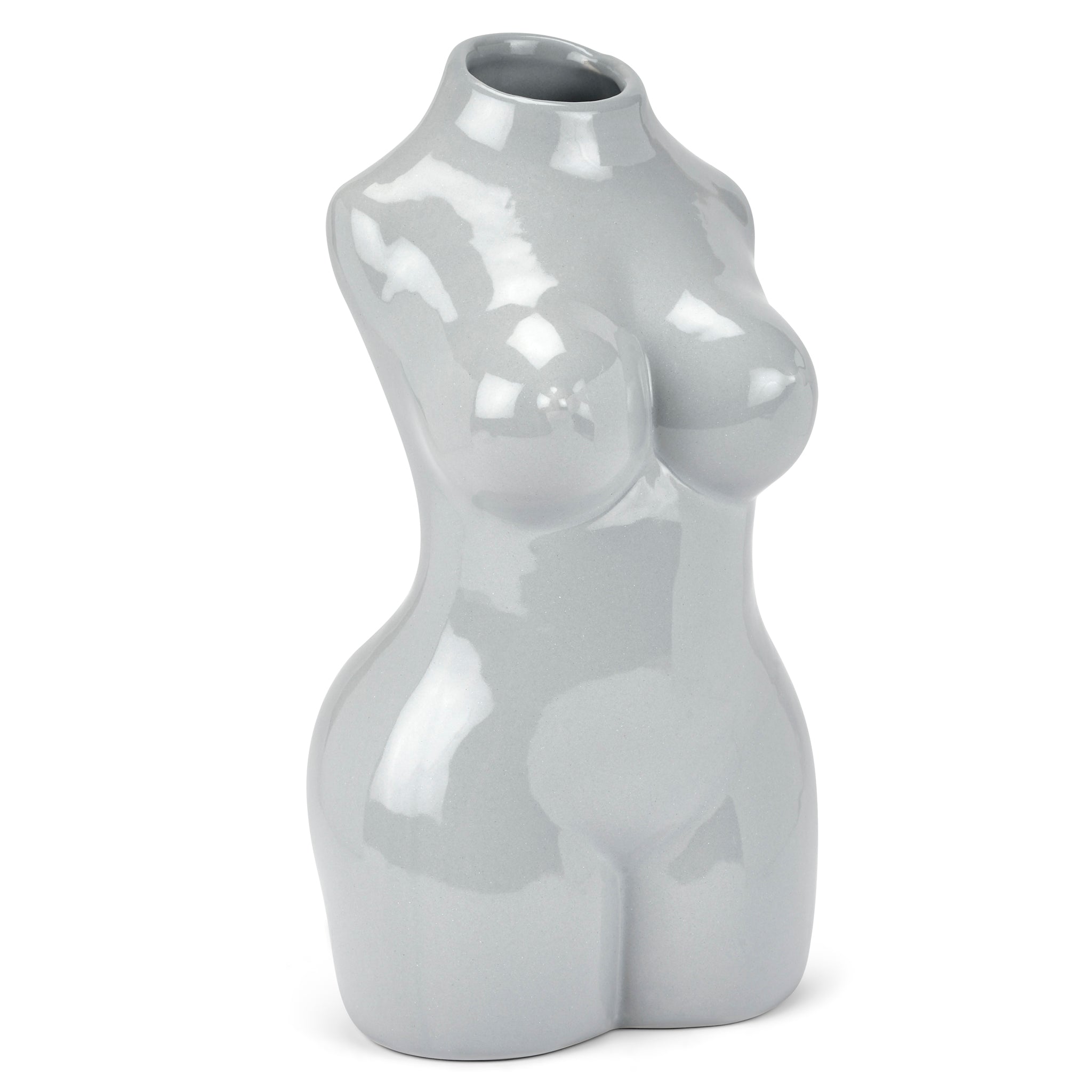 Female Silhouette Body Vase - 29cm - Assorted Colours Grey 5010792482262 only5pounds-com