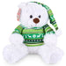 Fluffy Christmas Plush Bear Toy With Christmas Jumper & Hat -  48cm White 5051516802850 only5pounds-com