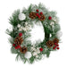 Frosted Mistletoe & Baubles Artificial Christmas Wreath - 30cm only5pounds-com