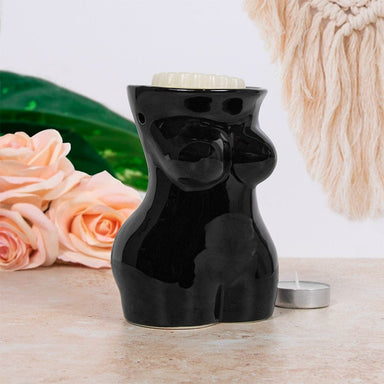 Full Body Female Silhouette Wax Oil Warmer - Black 5010792481135 only5pounds-com