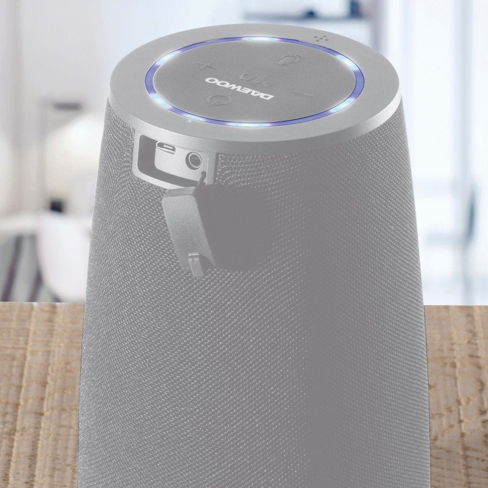 Grey Smart Voice Assistant Bluetooth Speaker 5024996894875 only5pounds-com