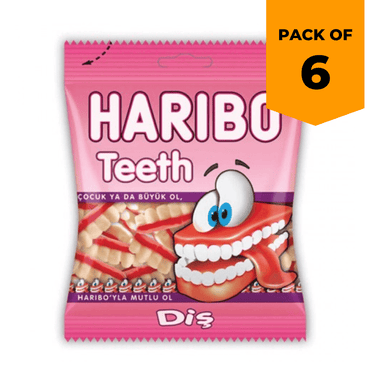 HARIBO Teeth - 80g 6 8691216042209 only5pounds-com