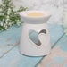 Hearts Wax & Oil Warmer - Assorted Colours White 5010792475776 only5pounds-com