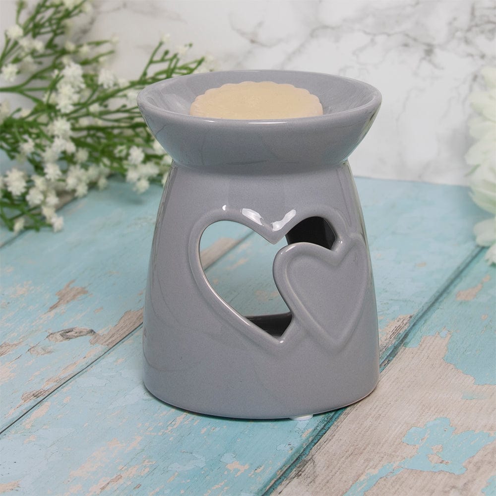 Hearts Wax & Oil Warmer - Assorted Colours Grey 5010792475783 only5pounds-com