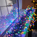 Indoor/Outdoor 8 Function LED Waterproof Cluster Fairy Lights with Green Cable (480 Cluster Lights - 17.5M Cable) - Multicoloured Lights 5056150226420 only5pounds-com