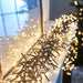 Indoor/Outdoor 8 Function LED Waterproof Cluster Fairy Lights with Green Cable (720 Cluster Lights - 17.5M Cable) - Warm White Lights 5056150226468 only5pounds-com