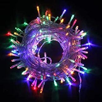 Indoor/Outdoor 8 Function LED Waterproof Fairy Lights with Clear Cable (200) - Multicoloured 8800225807529 only5pounds-com