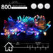 Indoor/Outdoor 8 Function LED Waterproof Fairy Lights with Clear Cable (800 Lights - 60M Cable) - Multicoloured 8800225811779 only5pounds-com