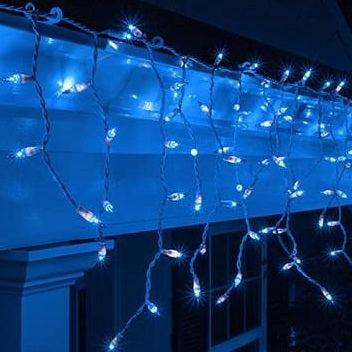 LED Indoor & Outdoor Snowing Icicle Chaser Lights with White Cable (360 Lights) - Blue Lights 8800225836819 only5pounds-com