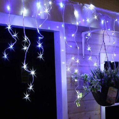 LED Indoor & Outdoor Snowing Icicle Lights with White Cable (360 Lights) - White Lights 8800228216823 only5pounds-com