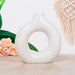 Nordic Ceramic Donut Vase - 25cm White 5010792484150 only5pounds-com