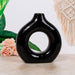 Nordic Ceramic Donut Vase - 25cm Black 5010792484174 only5pounds-com