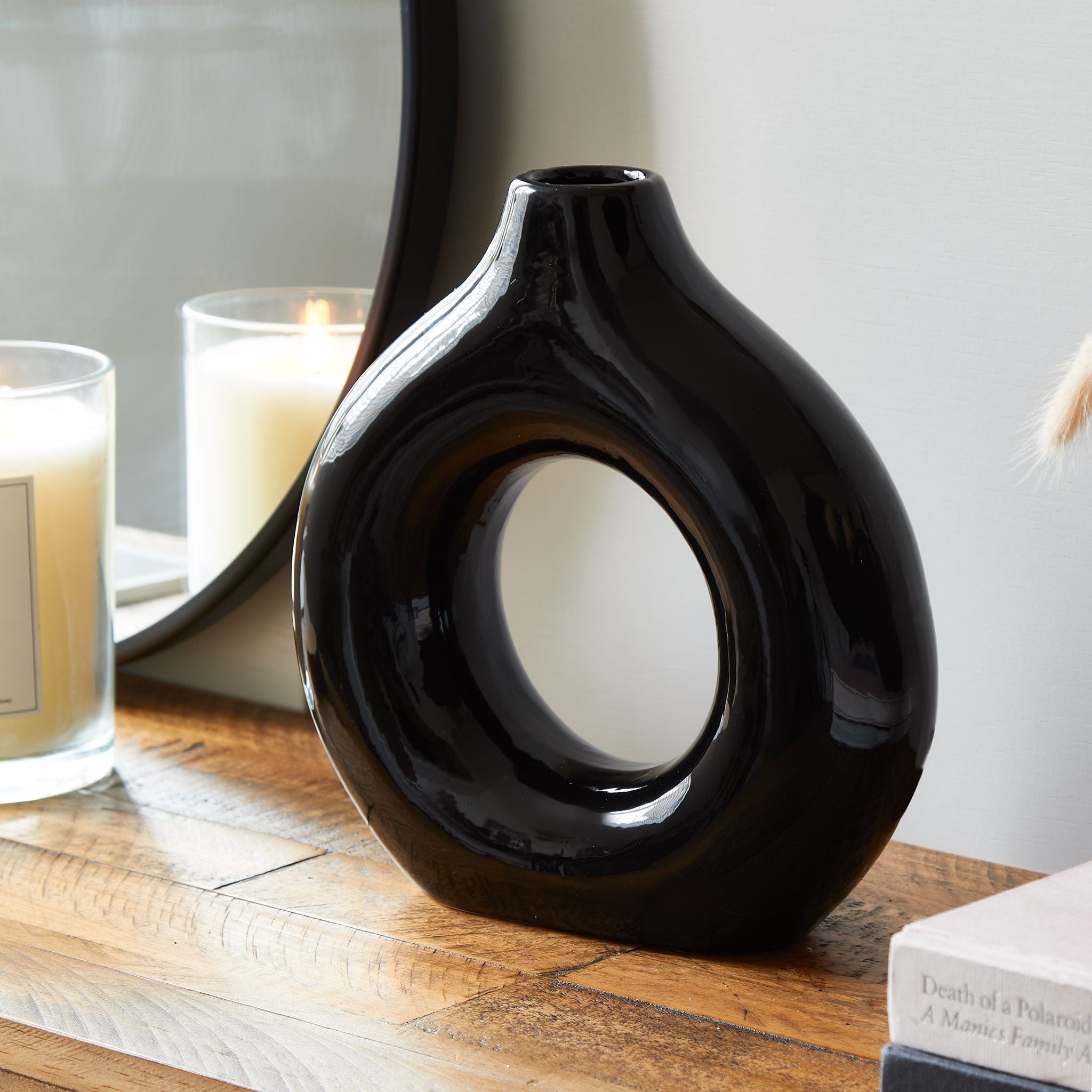Nordic Ceramic Donut Vase - 25cm only5pounds-com